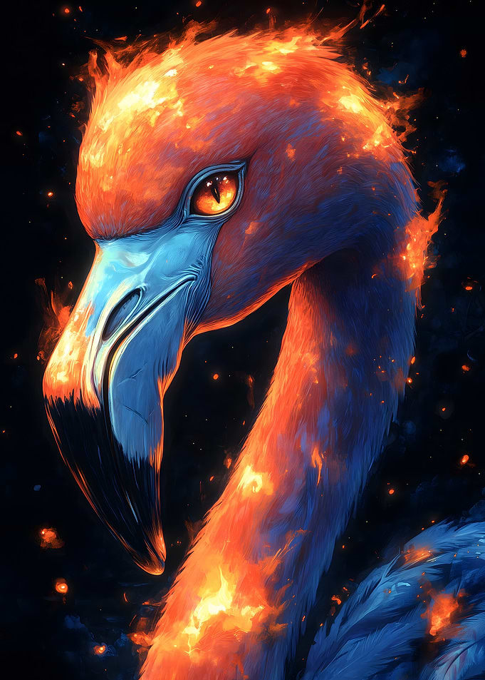 Flaming Flamingo Animal