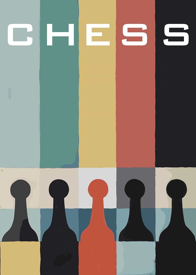 Chess Game Abstract Art