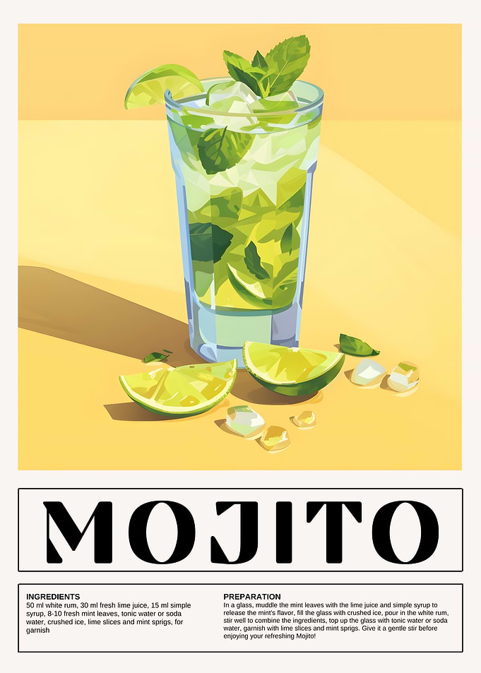 Mojito Recipe Illustration