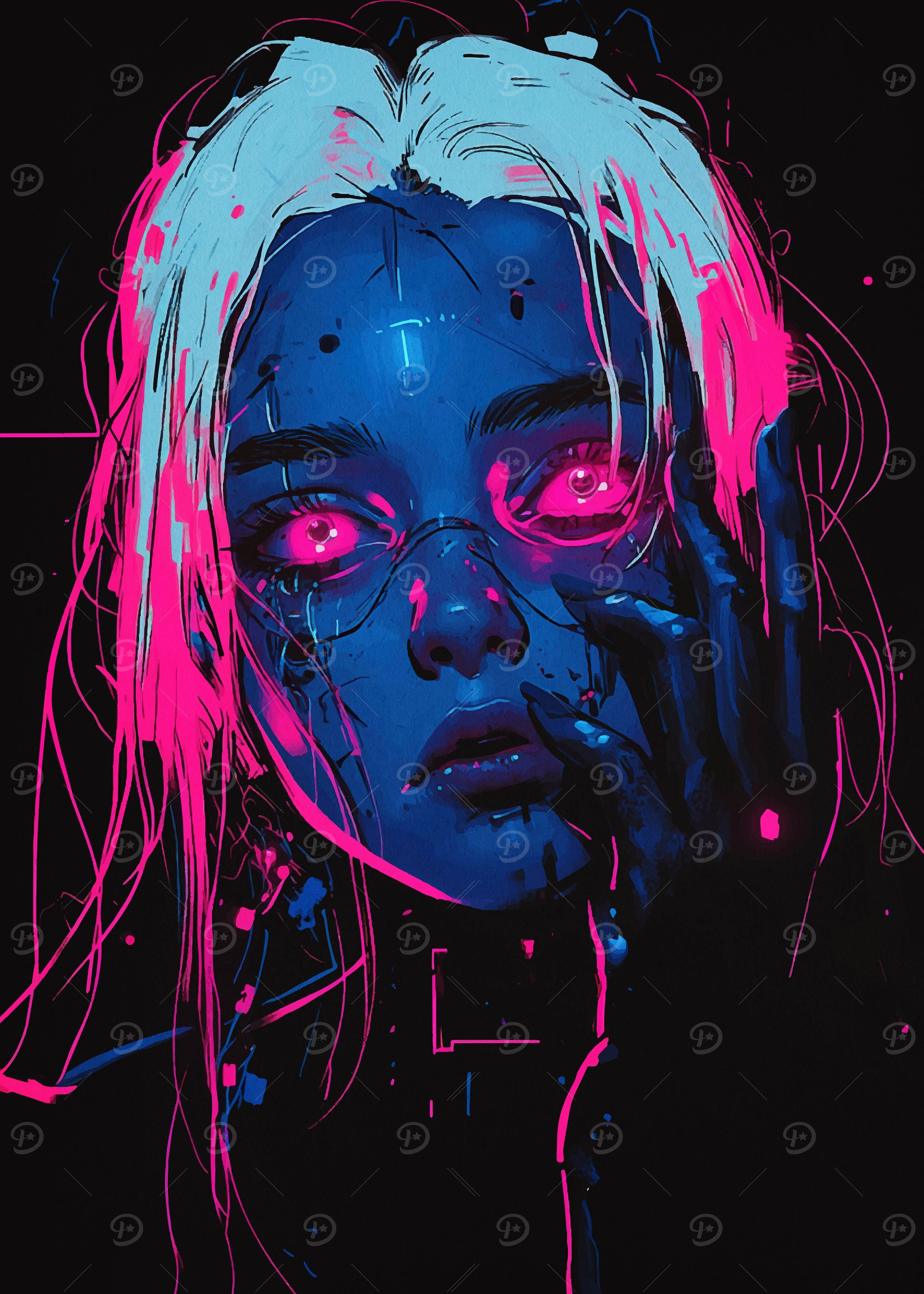 Cyberpunk Woman Portrait