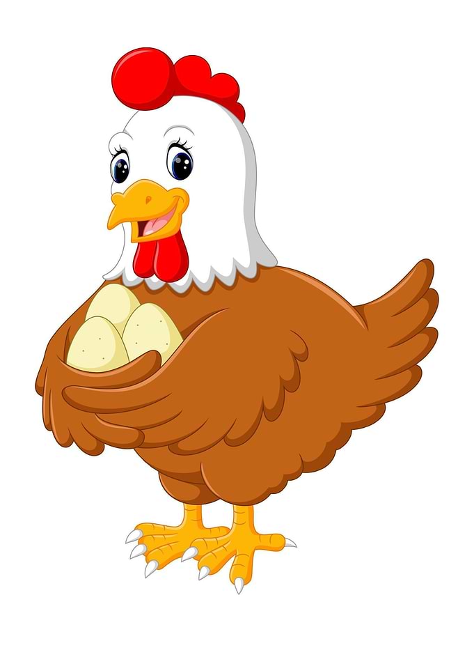 Happy Hen with Eggs