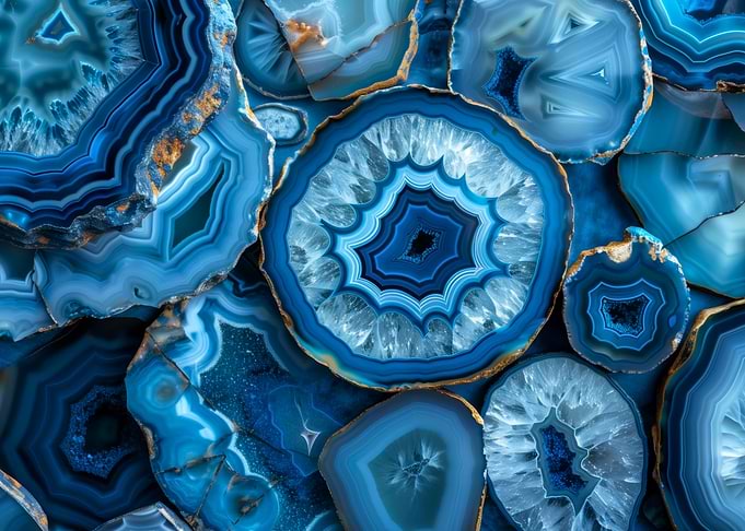 Blue Agate Slices