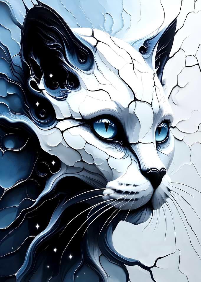 Abstract Cat Portrait