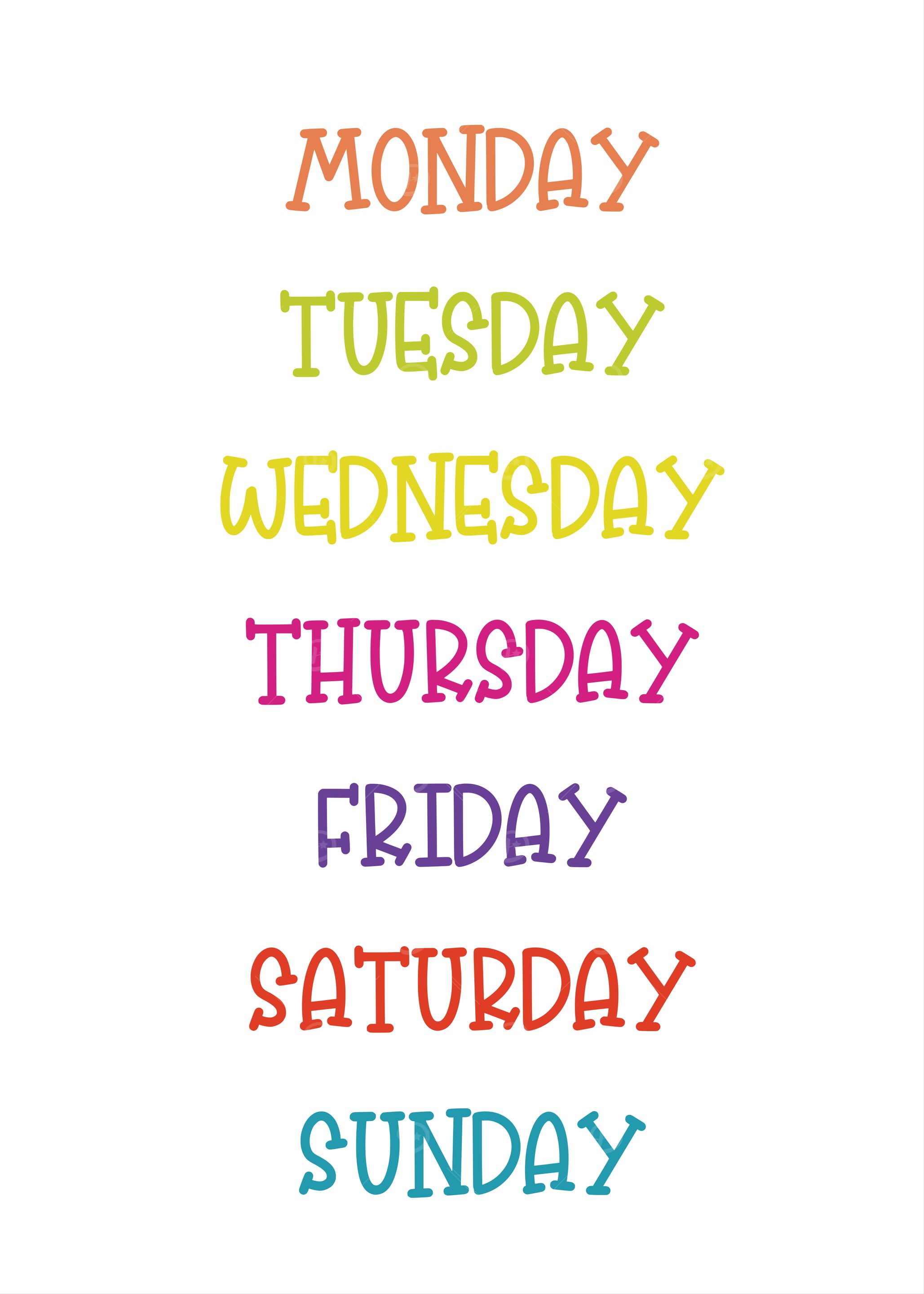 Days of the Week Print