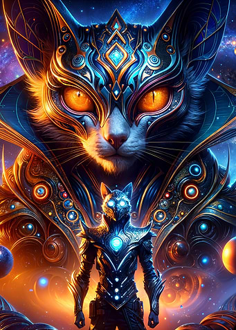 Galactic Encounter with a Mystical Cat