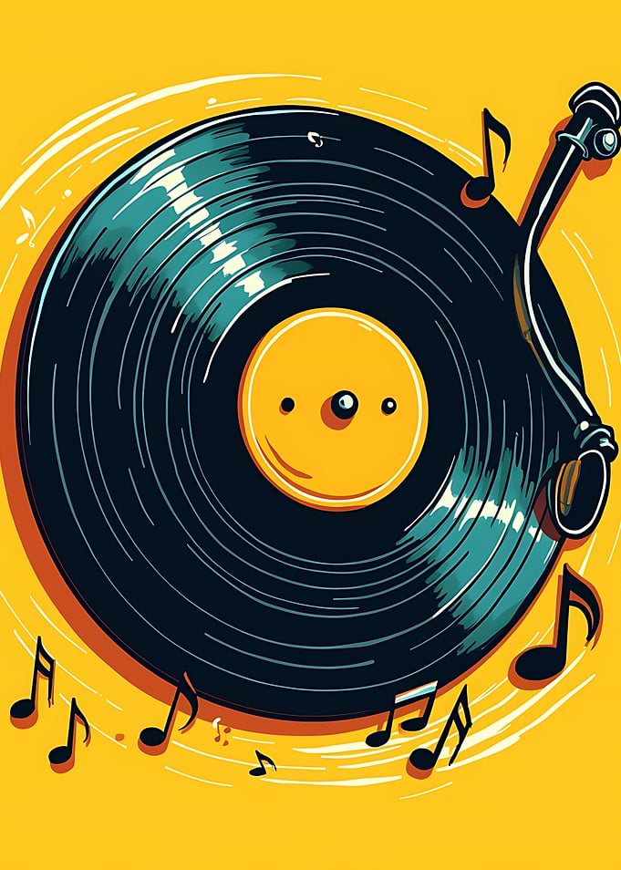 Vinyl Record Illustration