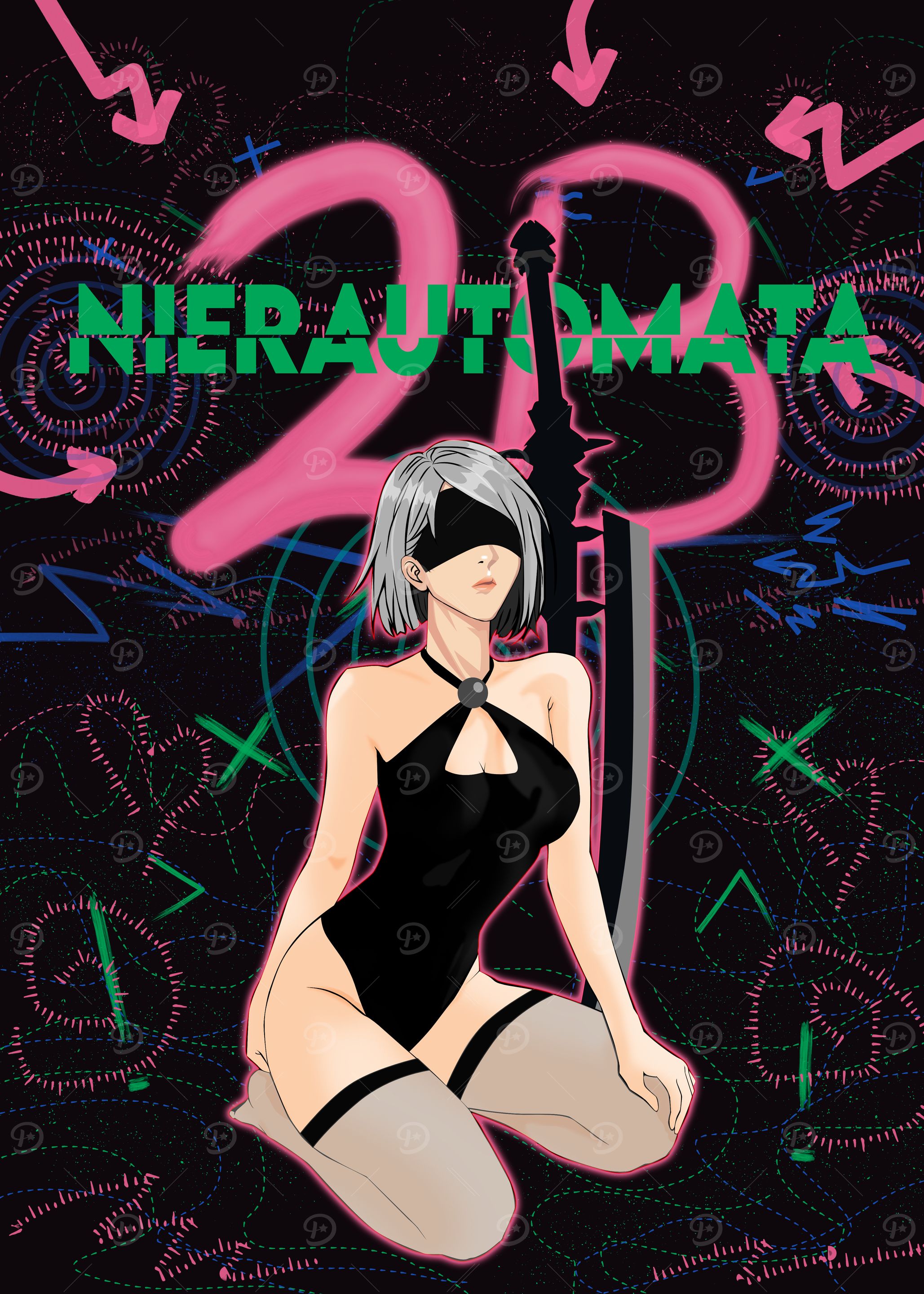 Nier Automata 2B Fanart