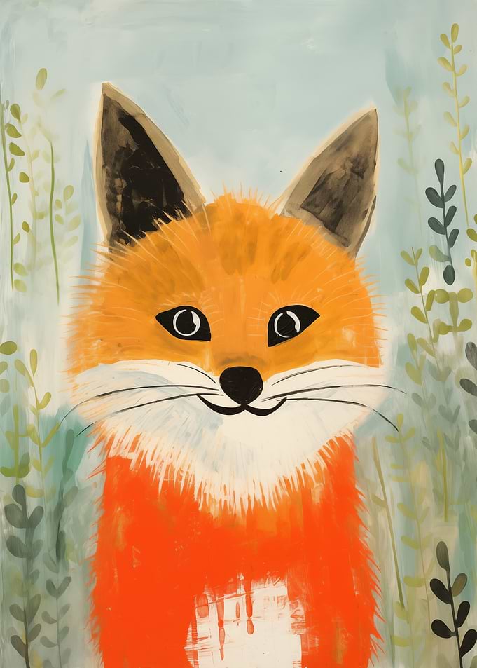 Smiling Fox Painting