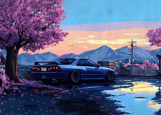 Car Cherry Blossoms