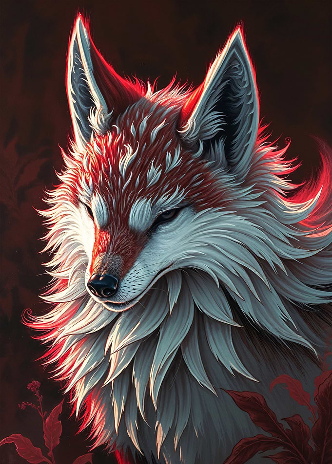 Red Wolf Portrait