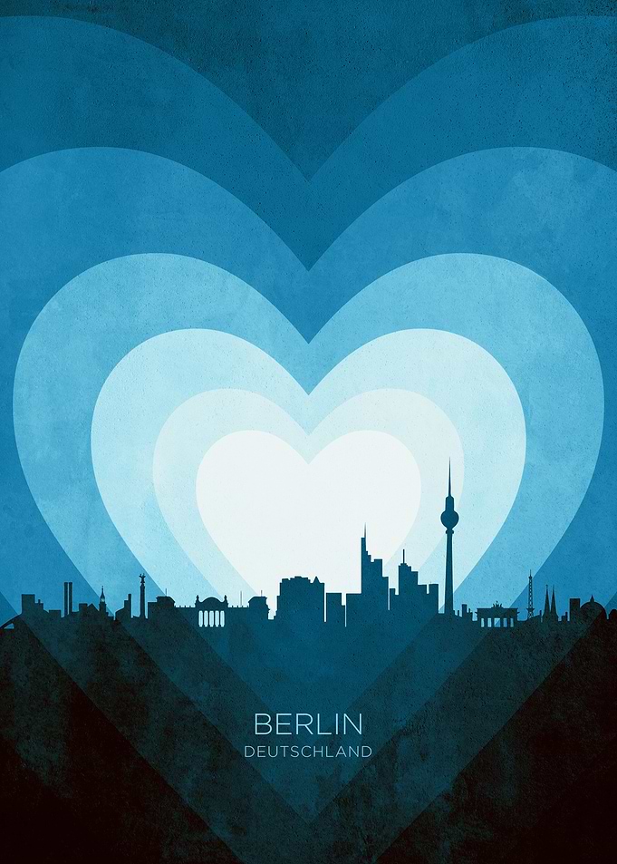 Berlin Germany Skyline Hearts