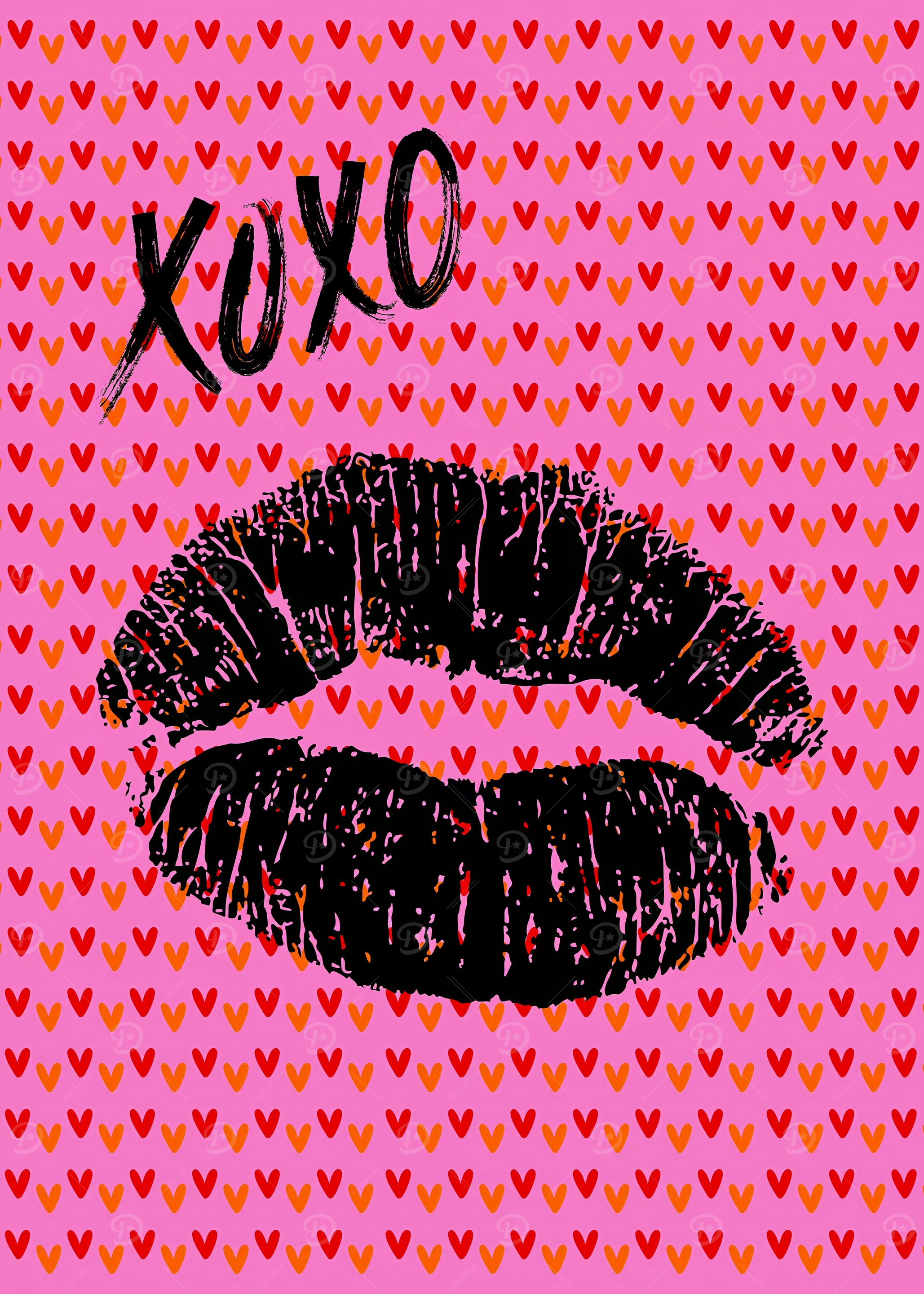 XOXO Lips Print | Pop Art | Vibrant Love Print