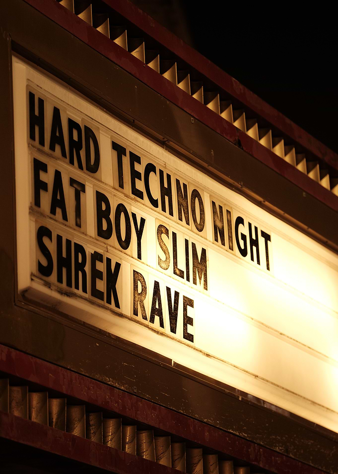 Hard Techno Night Sign