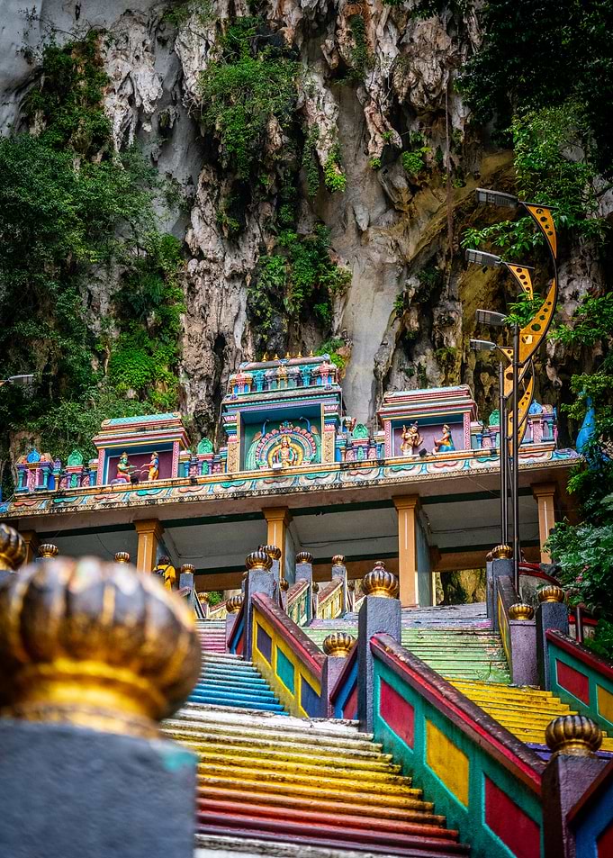 Colorful Steps to Temple