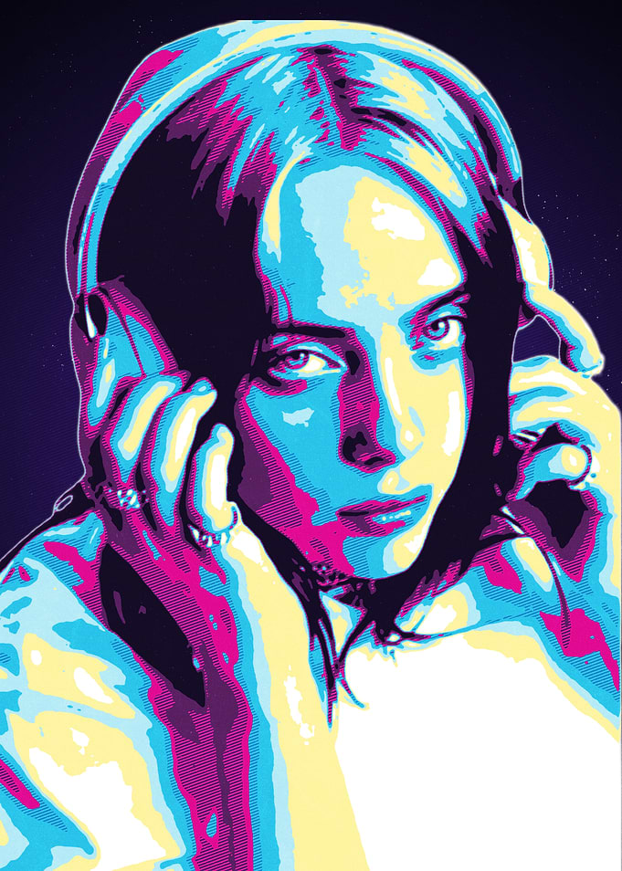 Billie Eilish Pop Art Portrait