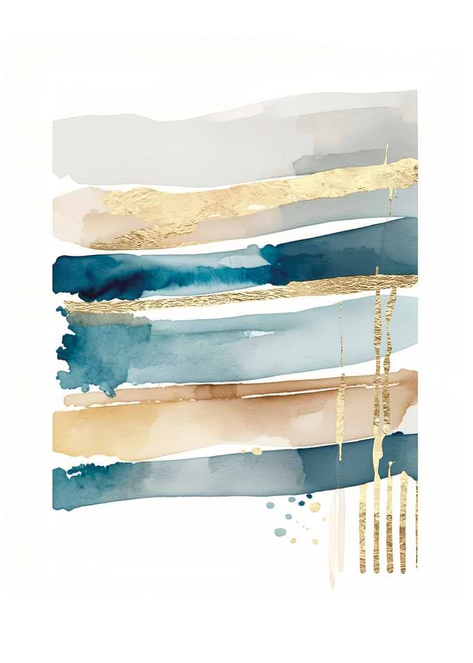 Abstract Watercolor Stripes