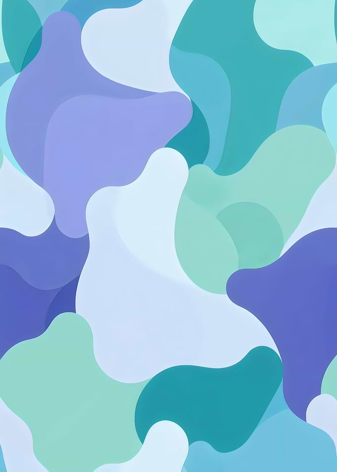 Abstract Blue and Green Shapes