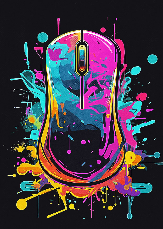 Gaming Mouse Splash Art