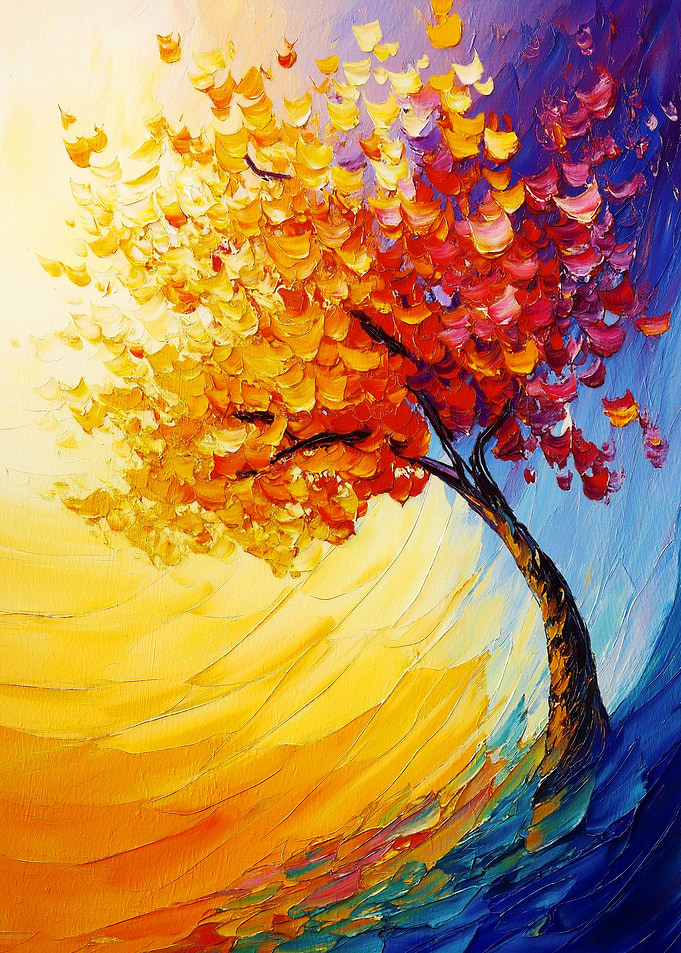 Abstract Tree Painting