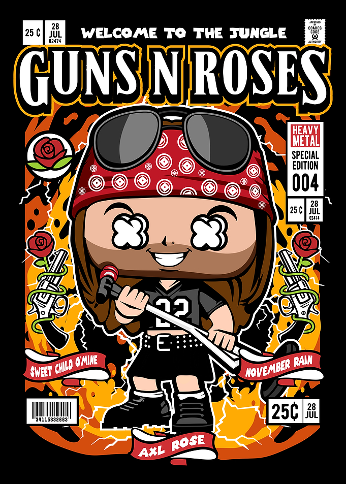Guns N' Roses Axl Rose Pop Art