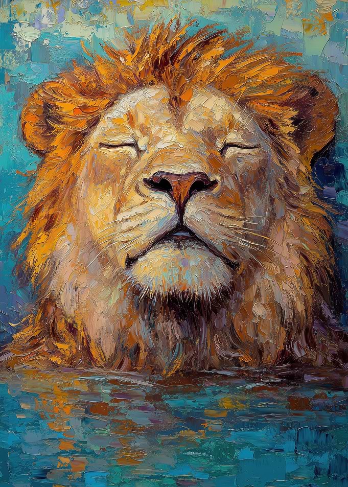 Lion in Water