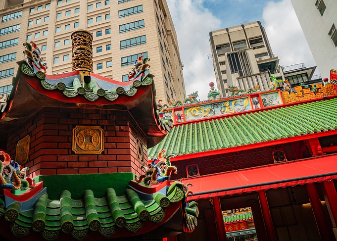 Chinese Temple Roof Detail
