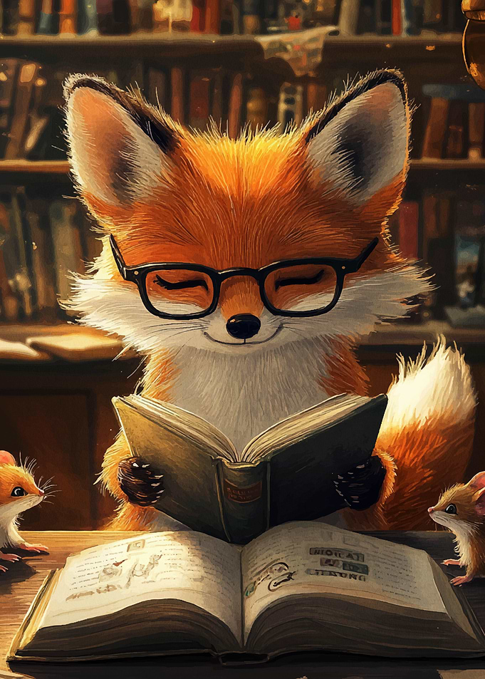 Fox Reading Book