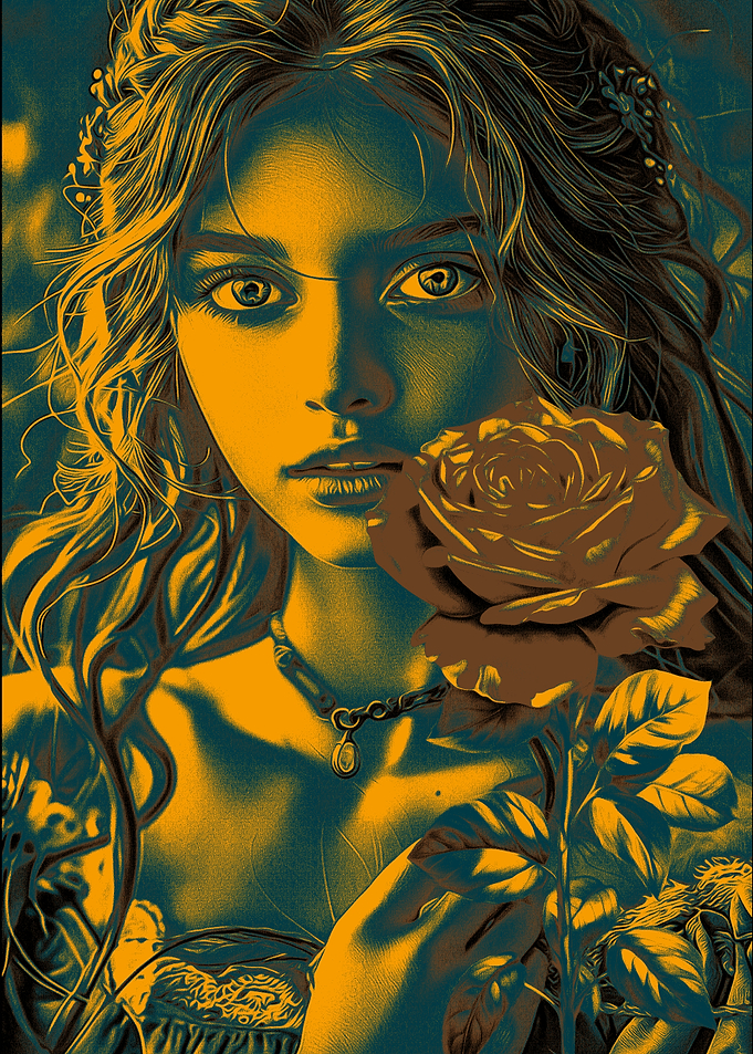 Woman with Rose