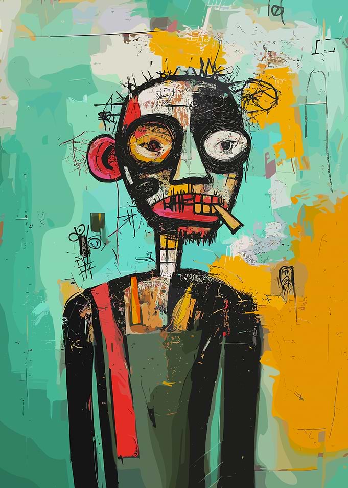 Original Portrait of Man After Work