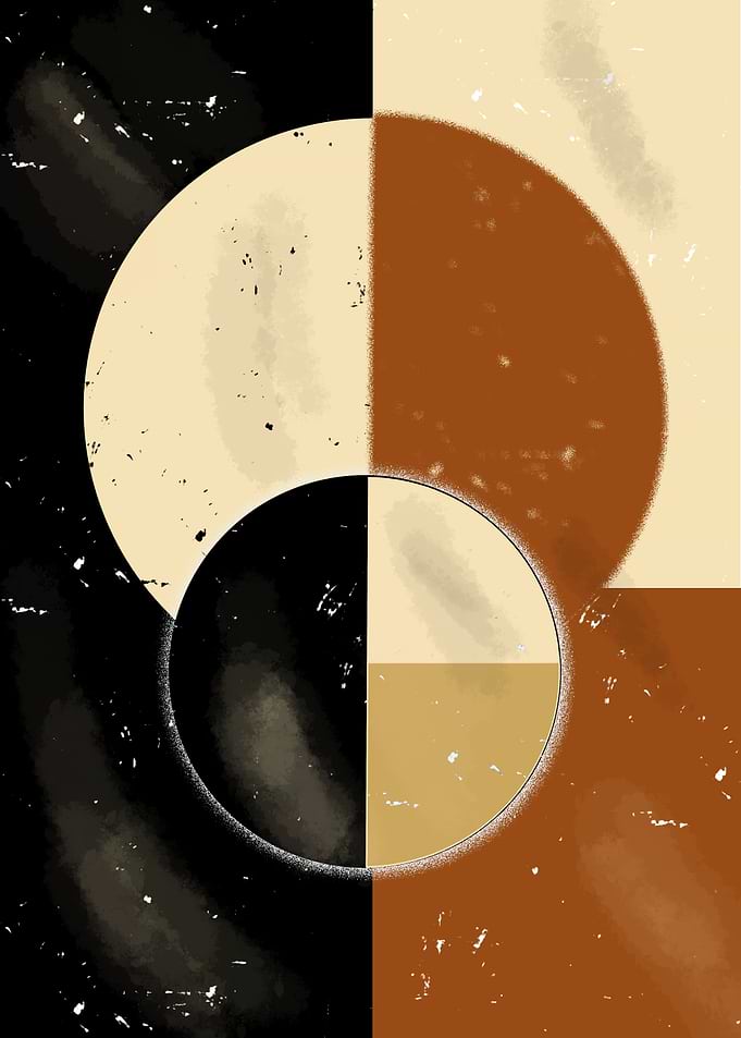Distressed Abstract Geometric Art