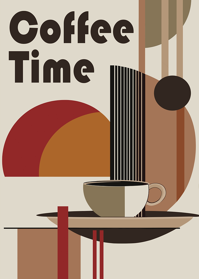 Original Coffee Time Abstract Art