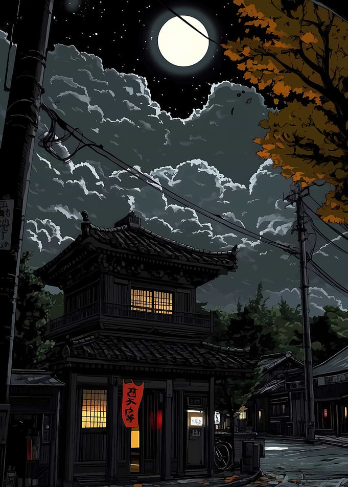 Nighttime Japanese Street