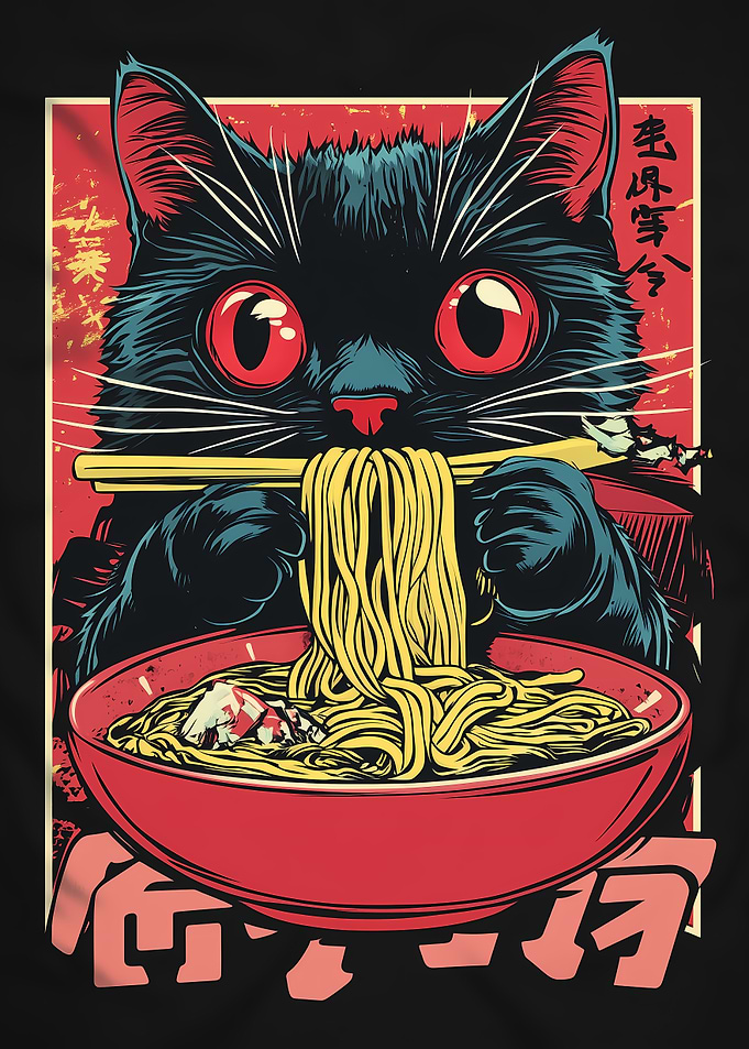 Cute Ramen Cat