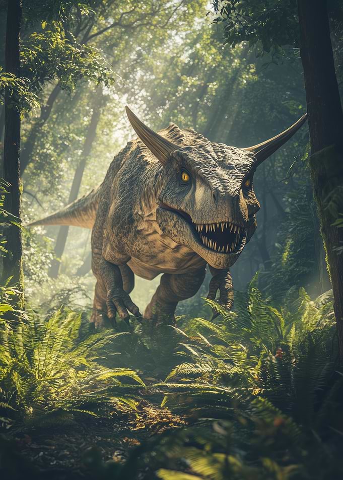 Carnotaurus Dinosaur in Jungle