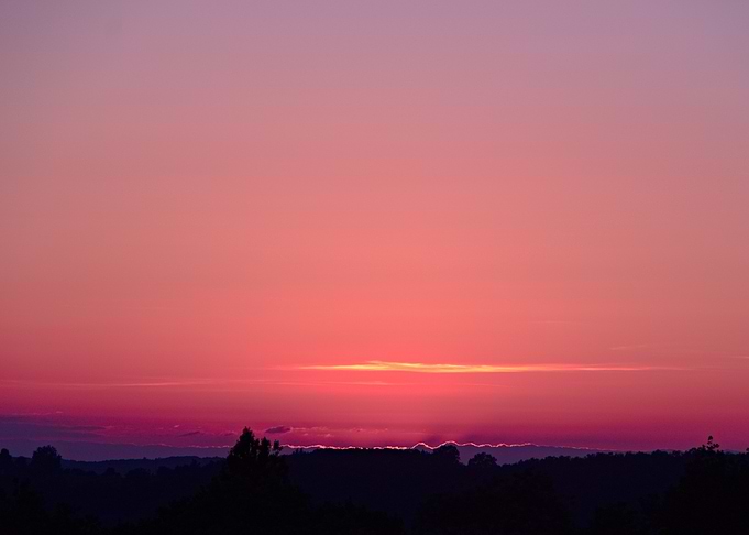 Pink Sunset Landscape