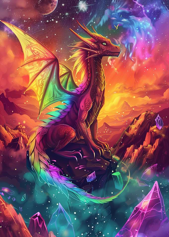 Rainbow Cosmic Dragon