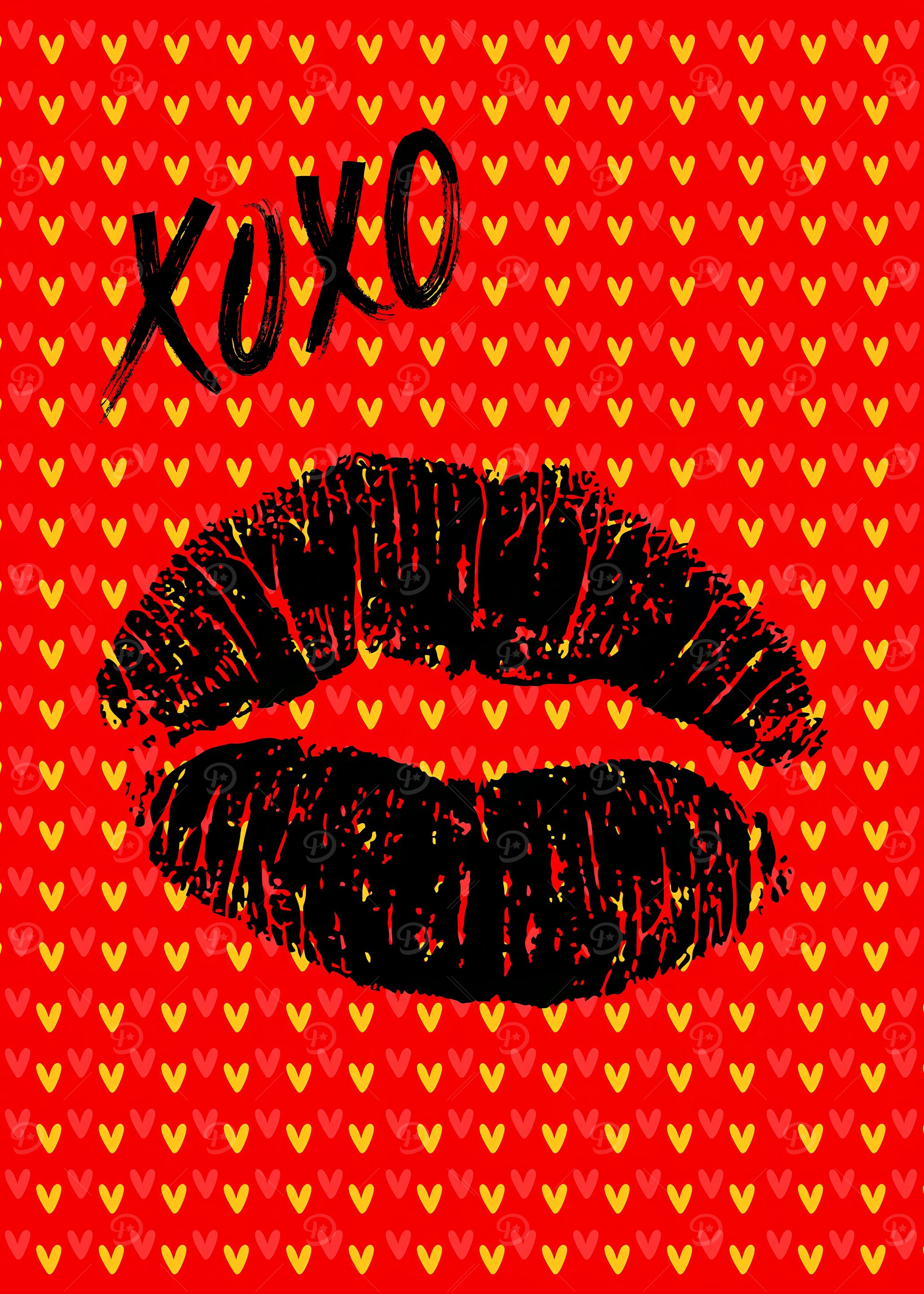 XOXO Lips Pop Art | Vibrant Love Print