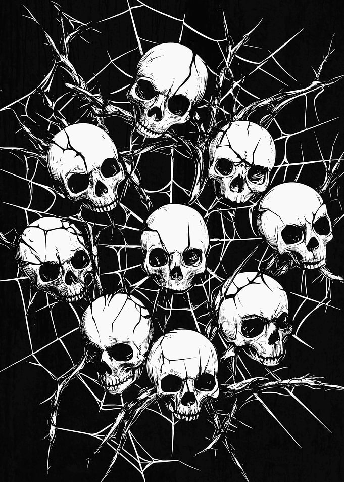 Skulls in Spiderweb