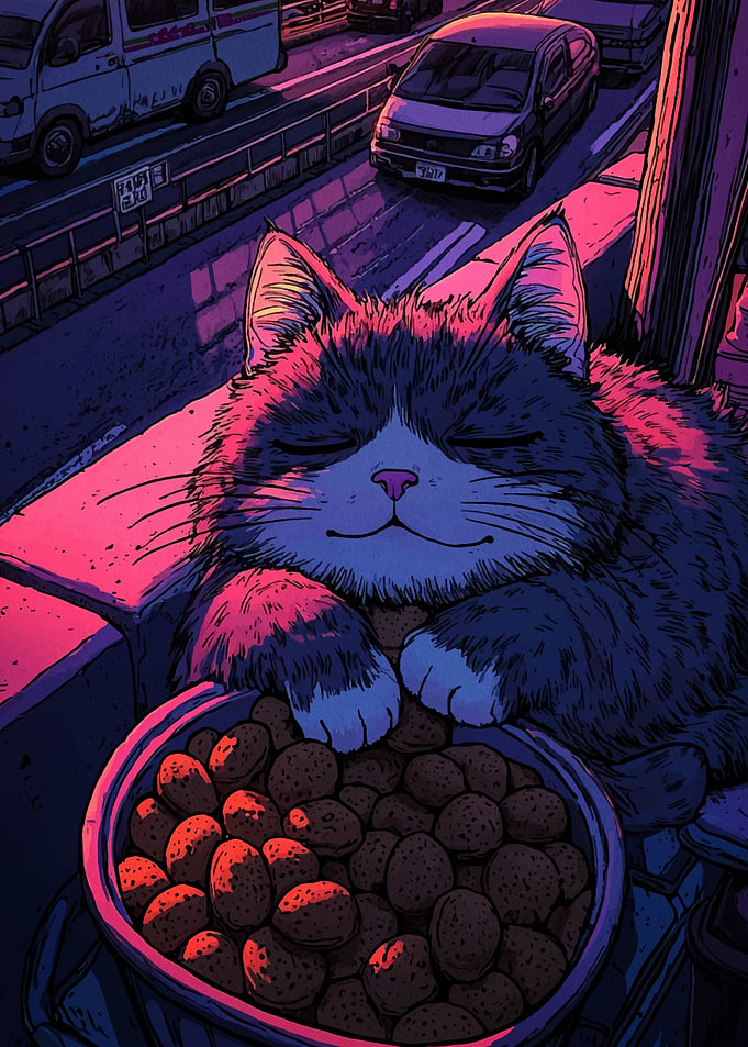 Cat Napping with Treats