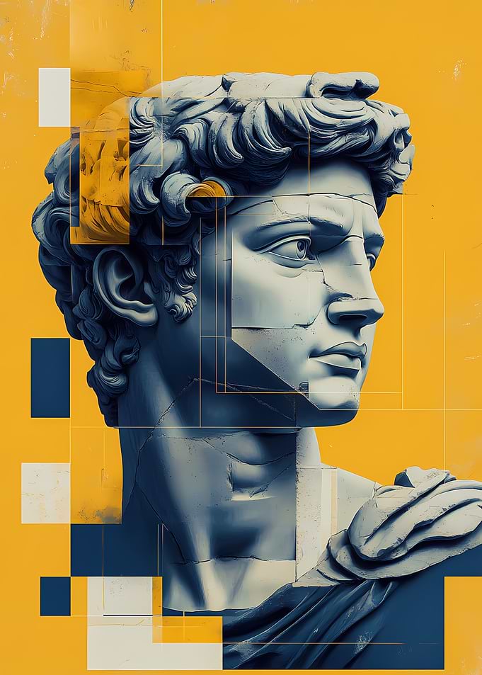 David Statue Abstract Art