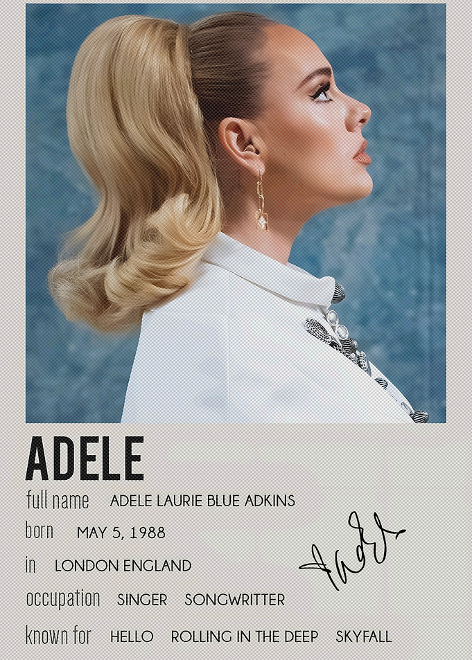 Adele Minimalist Poster