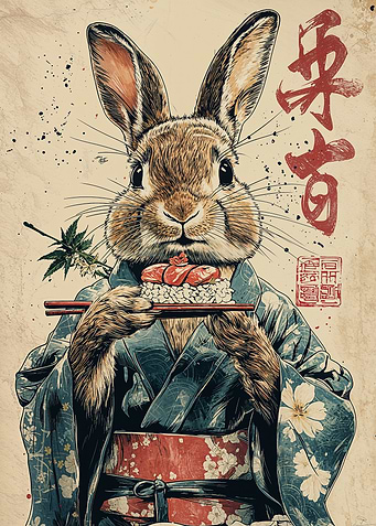Sushi Rabbit in Kimono
