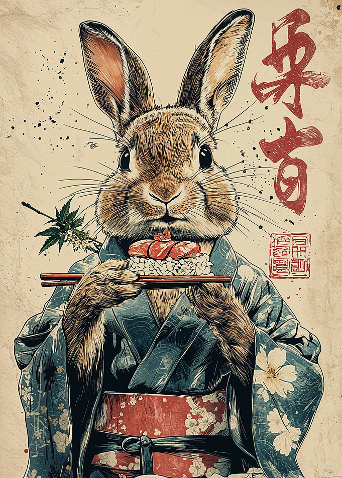 Sushi Rabbit in Kimono