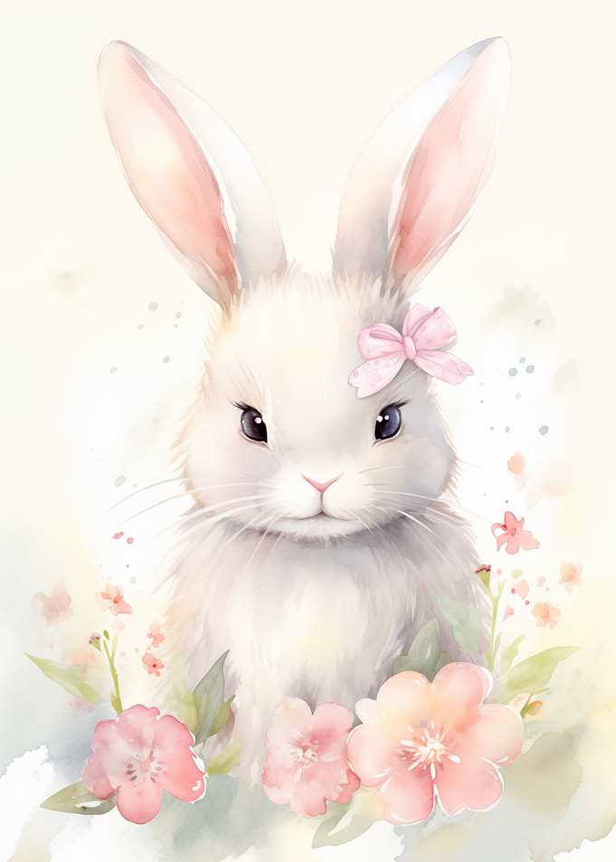 Cute Watercolor Bunny