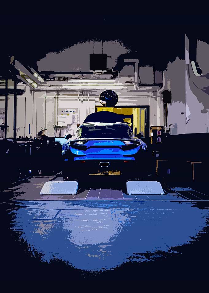 Alpine A110 in Garage