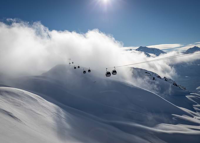 Ski Lift in the Clouds