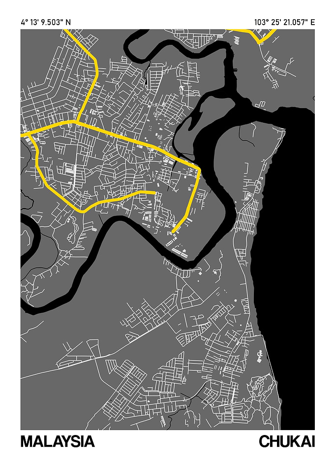 Chukai City Street Map