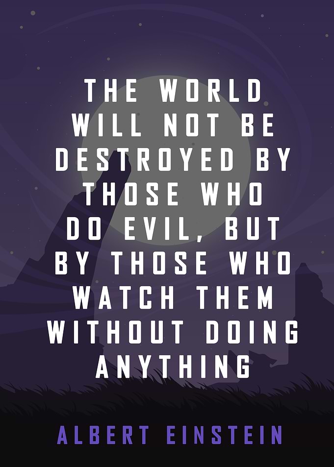 Einstein Quote - World Destruction