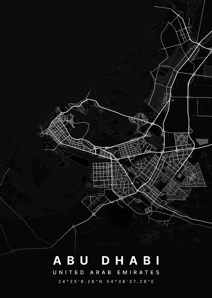 Abu Dhabi UAE City Map