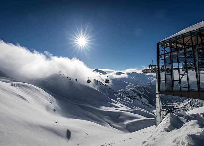 Snowy Mountaintop View